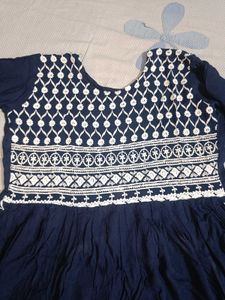 Navy Blue Embroidered Kurta🔥🔥