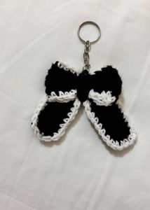 Handmade Crochet Bow Keychain