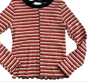 Zara Striped Ribbed Top