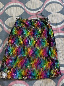 Two way sequin mini Skirt