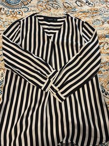 Chic Striped Long Sleeve Tunic Top