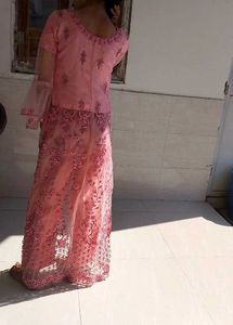 Elegant Pink Embroidered Kurta Set