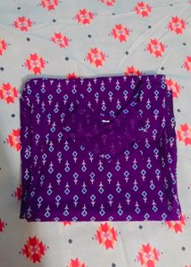 Purple Patterned Kurti