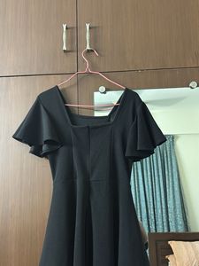 Chic Black Flare Dress