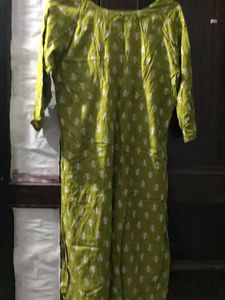 Green Printed Kurta