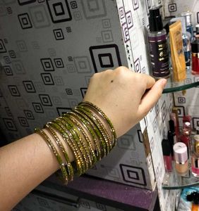 Premium Glass Bangles + Earrings Combo | New
