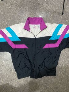 Retro 80s USA colorblock Windbreaker Jacket