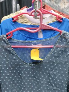 Blue Polka Dot Top