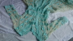 Sequin Embroidered V-neck Dress.