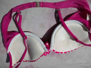 Pink Polka Dot Bikini Top bra