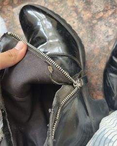 Black Patent Ankle Boots