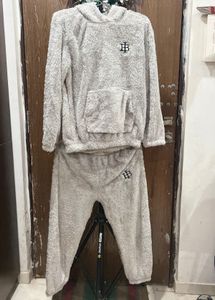 Men- Silver Fuzzy Matching Set