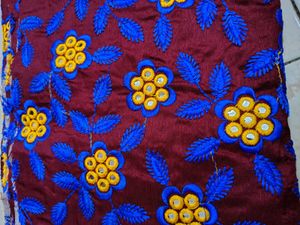 Embroidered 1m Fabric for Blouse