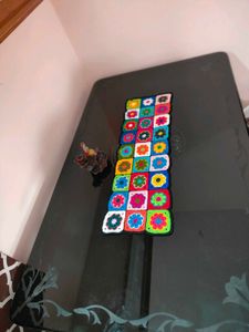 Multicolor Crochet Table Runner