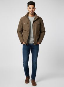 Men's Brown Casual Jacket