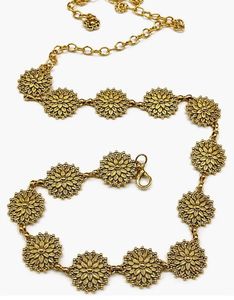 Ornate Golden Ethnic Waist Chain