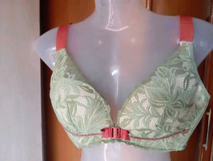 Green Lace Push Up Bra