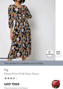 Fig Brand 🌈 Floral Print Fit & Flare Dress