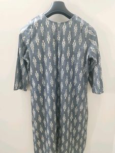 Grey Printed Kurta