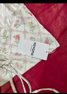 Floral Corset Bow Tank Top