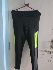 Gymwear Stylish Black &amp; Neon Track Pants