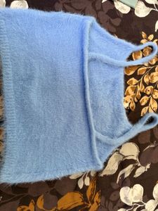 Blue Cropped Tank Top