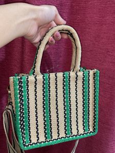 H&M|| Chic Striped Mini Handbag