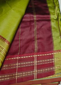 Elegant Green Silk Saree Narayanpeth