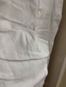 Zara Men's White Linen Pants