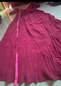 🍁Chic Red Puff Sleeve Maxi Dress