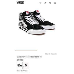 Vans Customs Checkerboard Sk8-Hi