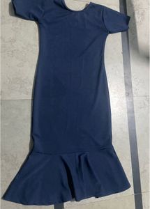 Navy Blue Midi Dress