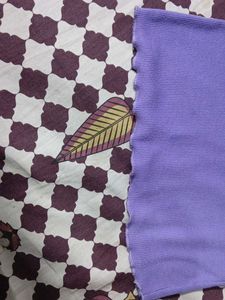 Lavender Ribbed Lettuce Hem Top