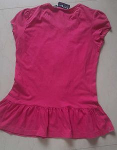 Cute Pink top for girls with sequins doll