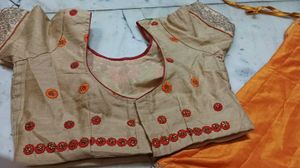 Beautiful Orange &amp; Pink Lehenga Choli Set