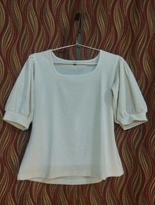 Chic White Puff Sleeve Top