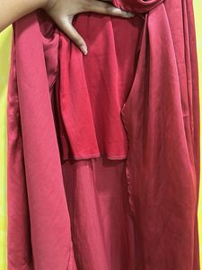 Satin Midi Wrap Dress