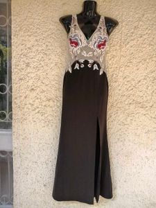 Floral Net Embroidered Dress