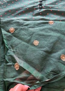 Elegant Green Kurta Pant Set