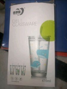 Glass Tumblr with Silicone Straw and Lid for Milk,
