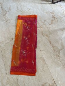 Vibrant Ombre Saree with Embellishments