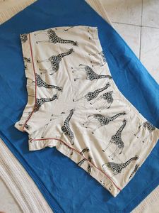 Cute Giraffe Print Pajama Shorts