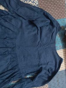 Blue Embroidered kurti