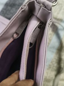 Stylish Crossbody Bag with Tassels Lilac Purple