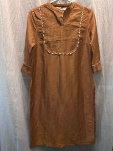 all about you - Rust Brown Kurta Set with Pants