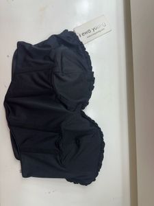 Chic Black Ruffled Bustier Top