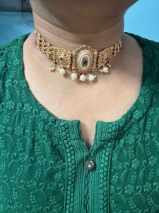 Exquisite Gold Plated Kundan Choker Necklace