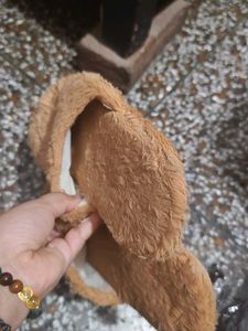 Women's Cozy Sequined Brown Slippers