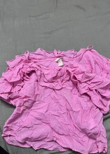 Chic Pink Off-Shoulder Ruffle Top