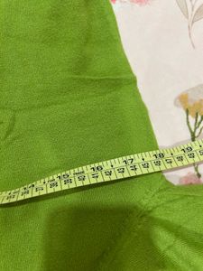 Lime Green Ruffled Hem Top